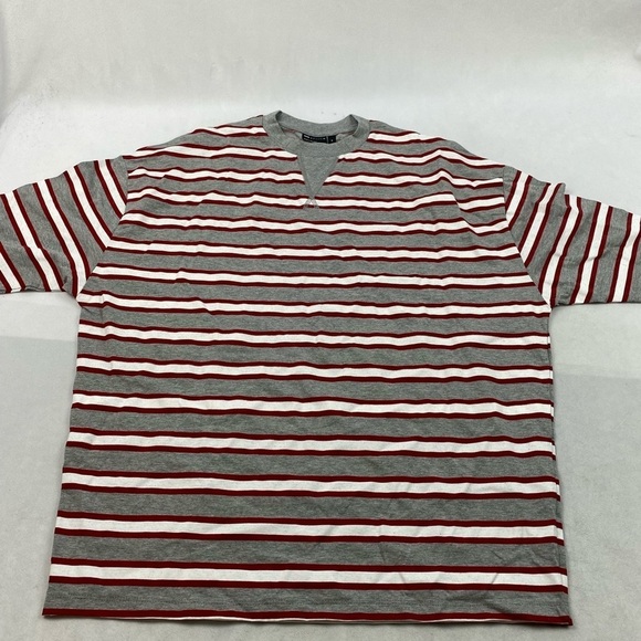 NWOT ASOS red and grey striped cotton t-shirt - Picture 1 of 10